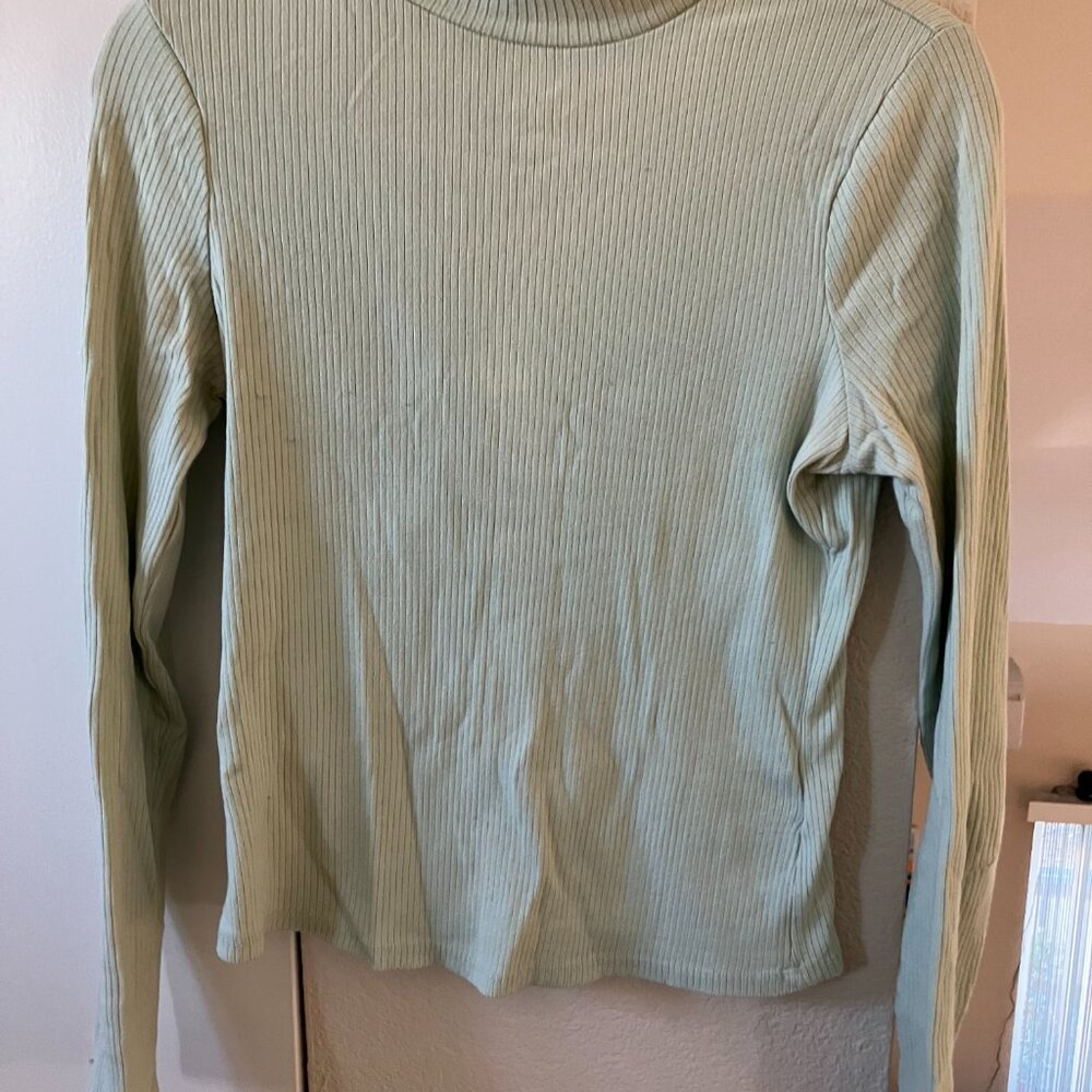 Light green Maeve (by anthropology) turtleneck shirt  / sweater